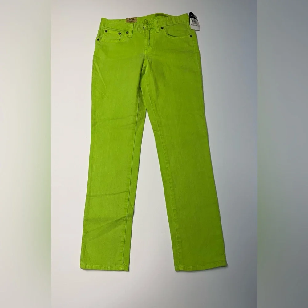 Lot Of 2 Ralph Lauren Bowery Skinny Jeans Girls 12 Big Pony  Yellow /green NWT